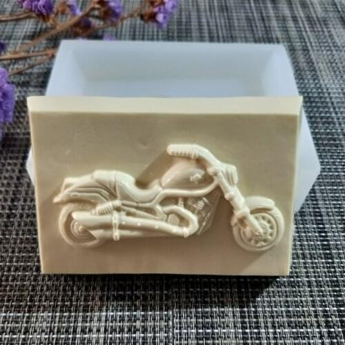 QT0159 PRZY Silicone Mold Motorcycle Soap Mould Handmade Soap Making Molds Candle Silicone Mold Resin Clay Moulds Eco-friendly