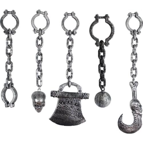 Halloween Props Masquerade Ball Decoration Cos Prisoners Chains Simulation Handcuffs Toys