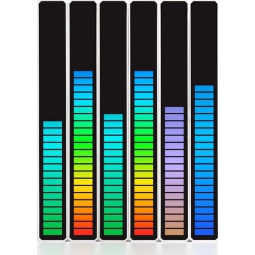 RGB Sound Control 3D Pickup Rhythm Light APP Free Wiring Charging Music Atmosphere Light Car Desktop LED Audio Light