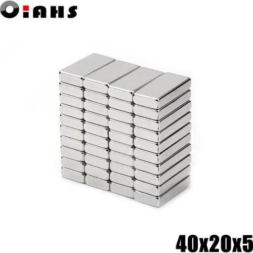 1pcs F40x20x5mm Super Powerful Strong Rare Earth Block NdFeB Magnet Neodymium N35 Magnets F40*20*5mm- Free Shipping