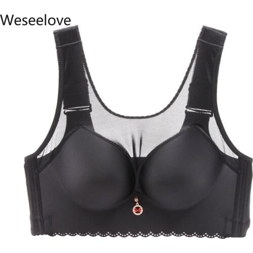 Weseelove 2020 New Bras for Women Large Cup 120DE Push Up Lace Bralette Woman Plus Size Soutien Gorge Womens Lingerie E109-1