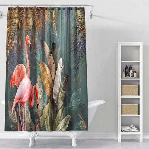 3D Print Hawaii Tropical plants Animals Style Waterproof Shower Curtains Home Summer Decoration Bathroom Toilet Door Curtain