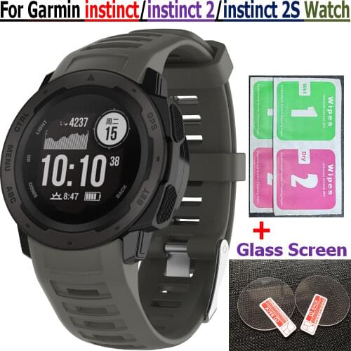 2 In1 COMLYO Silicone 22mm Watch Band For Garmin instinct Strap Bracelet with Protective film For Garmin instinct Wrist Bands