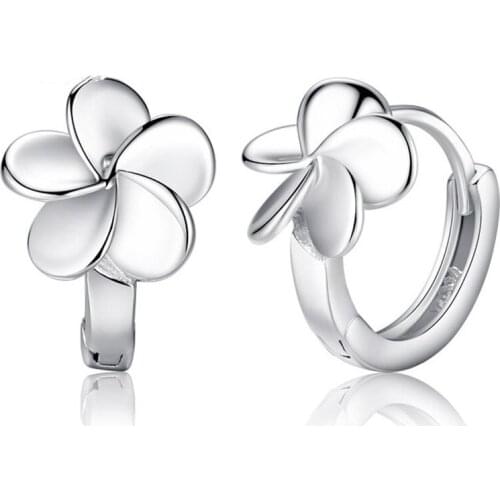 925 Sterling Silver Flower Stud Earrings For Women Grils Wedding Gift Female Accesorios pendientes mujer moda eh1327