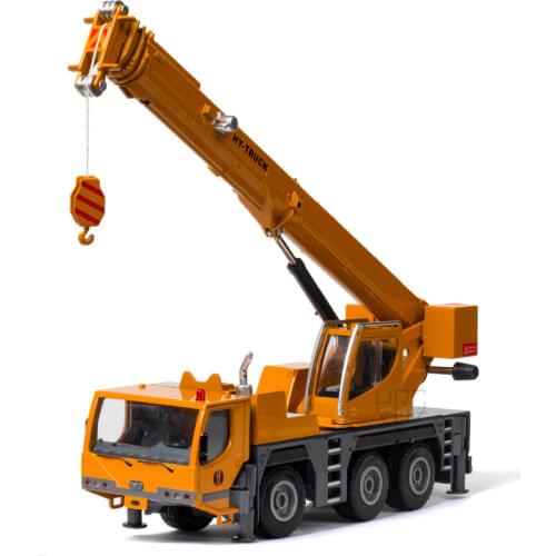 1/50 Alloy Diecast Crane Model Engineering Vehicles Car Metal Material Simulation Heavy Crane Models Toys For Boy Gifts With Box