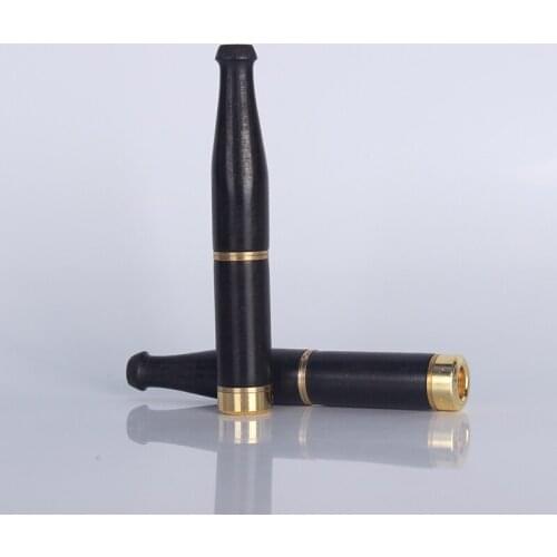 1 Pcs Ebony Wood Filter Pipes Smoking Pipe Portable Creative Tobacco Pipe Smoke Mouthpiece Cigarette Holder