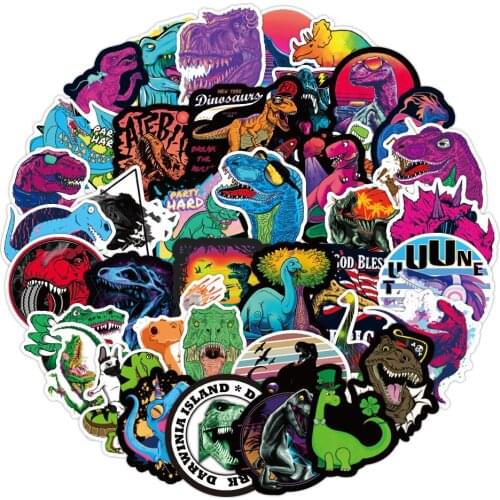 10/50Pcs/Pack Dinosaur World Stickers Divination Stickers For Luggage Laptop Refrigerator Motorcycle Skateboard Pegatinas