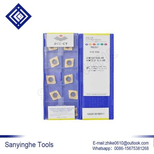 Free shipping high quality sanyinghe 10pcs/lots CCMT09T308-HR / CCMT09T304-HR YBC251 cnc carbide turning inserts