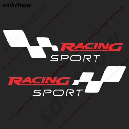 22x6cm 2pcs Car Body Windows Sports Racing RS ST PVC Sticker Decal Styling For FORD FOCUS 2 3 Mondeo Fiesta Kuga MK Mustang F150