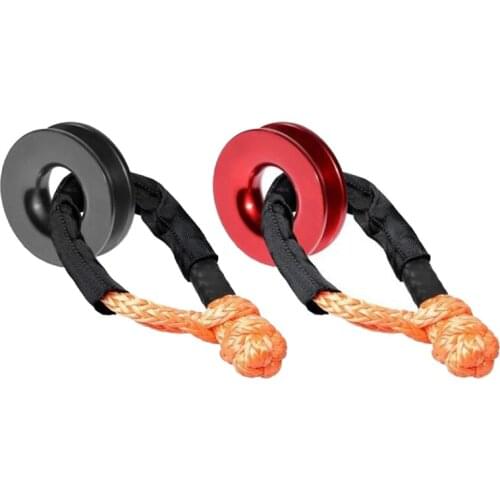 Car Soft Shackle Rope Tow Rope with Recovery Ring Off Road Winch Pulley Cable Hook for Off-Road Recovery ATV UTV