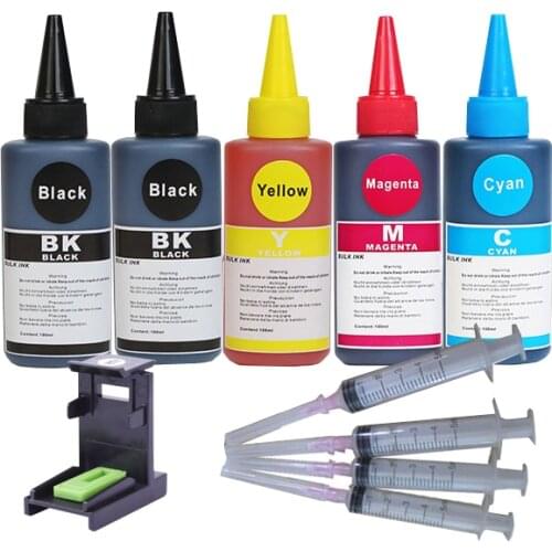 Befon 100ml Printer Ink Refills Replacement for HP Brother Canon Lexmark Ricoh Refillable Ink Cartridges and CISS Systems