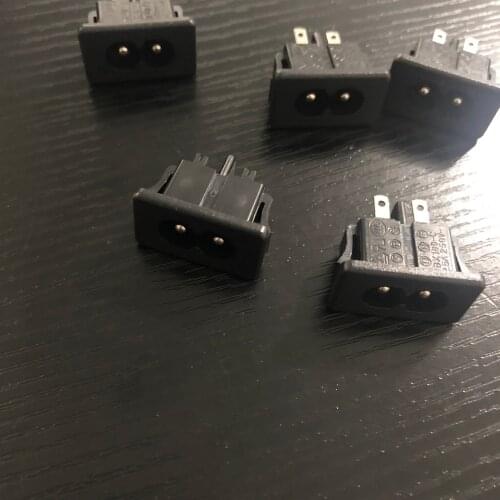250V 2.5A Power Supply IEC Inlet C8 Socket Adapter 5 Pcs