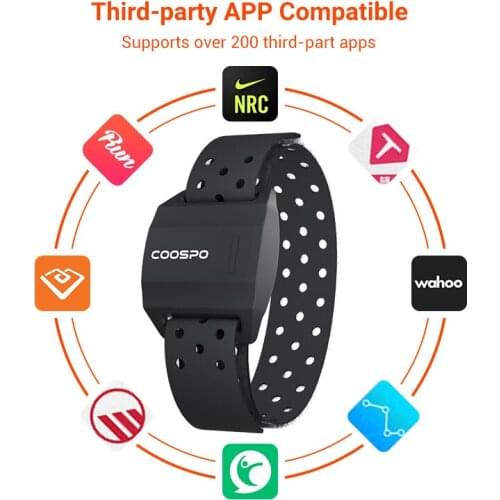 CooSpo HW706 Sensor For Garmin Wahoo Bike Computer Heart Rate Monitor Armband Fitness Outdoor Cycling Running Bluetooth 4.0 ANT