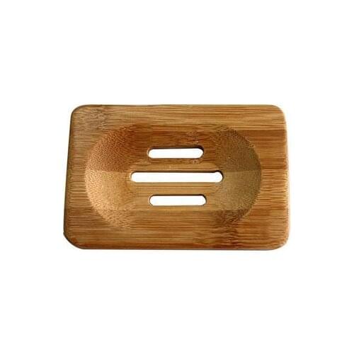 Wooden Natural Bamboo Soap Dish Wooden Soap Tray Holder Storage Soap Rack Plate Box Container for Bath Shower Plate Bathroom