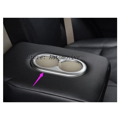 FOR HONDA CRV CR-V 2012 2013 2014 2015 2016 CHROME REAR SEAT DRINK CUP HOLDER CHROME TRIM COVER BEZEL SURROUND FRAME ACCESSORIES