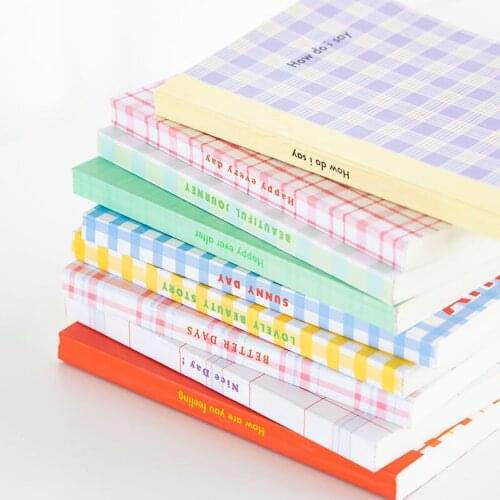 Plaid Rhapsody Series Creative Cute A5/6 Book Note Book Notebook