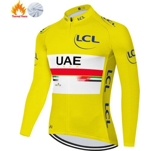 2021 UAE Winter Thermal Fleece Completo Ciclismo Estivo Camiseta Ciclismo Maillot Ciclismo Hombre Jersey Ciclismo Cycling Jersey