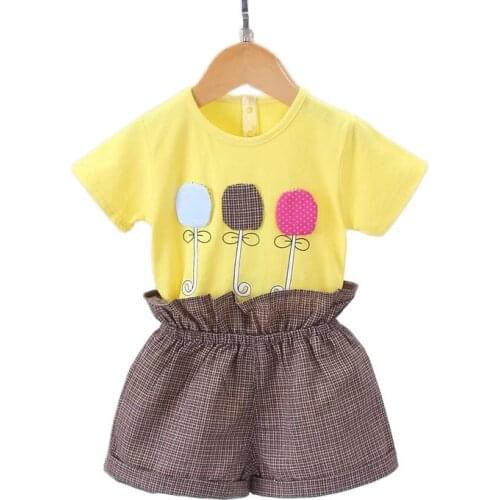 2pcs Toddler Baby Clothing Kids Girl Outfit Clothes Cotton T-shirt+shorts Pants Summer Casual Set Toddler Girl Clothes