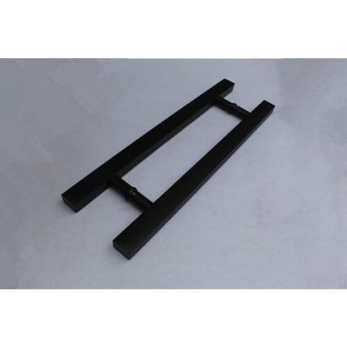 KTV Glass/Wooden Stainless Steel 600mm Door Pull Handles Finish Black color