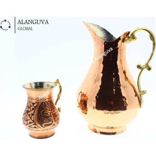 1.2 Ml Forged Copper Pitcher And Copper Mug FREE SHIPPING
