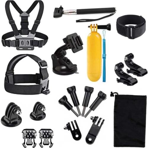 19 IN 1 Sports Camera Accessories Set For GoPro Hero 8 7 6 Accessories Ant Mountain Dog for Xiaomi Yi SJCAM Action Cam