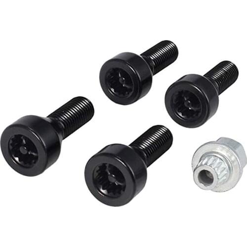 Wheel Lock Set Black Lug Bolts 36136786419 36131180882 36136764057 For 2000 BMW 328Ci
