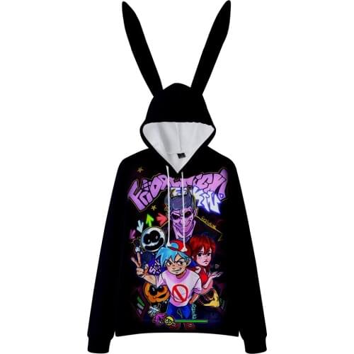 2021 New Cute Sweatshirts Friday Night Funkin 3D Printing Hoodies Men/Womens Bunny Ears Hooded Casual Pullover kids sweatshirt