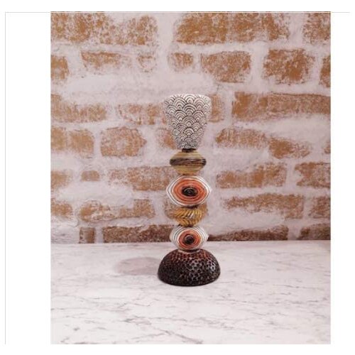 LUCKY ART ON046 BEJ ORANGE CANDLE 26 CM