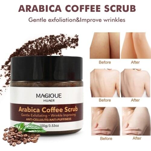 Private Label Organic Exfoliator Whitening Coffee Body Scrub silicone body scrub body skin care
