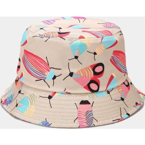 Summer Bucket Hat for Men Women Cartoon Fashion Hip Hop Fisherman Hat Casual Foldable Bob Boys Girls Outdoor Travel Hat Basin