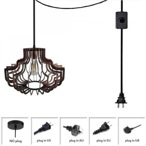 Plug In Hanging Pendant Light Industrial Pendant Light Rustic Red Rusty Shade Hanging Ceiling Lamp Pendant Lamp