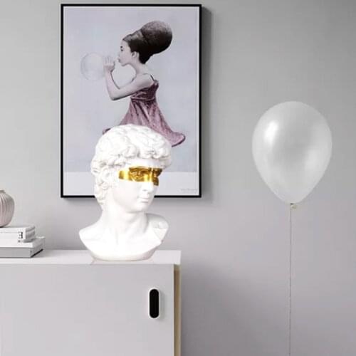 T84E Sketch Model Blindfold David Statue Resin Desktop Ornaments Sculpture Miniature