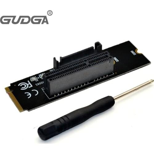 2pcs NGFF M.2 to PCI-E 4X Riser Card M2 M Key to PCIe X4 Adapter with LED indicator SATA power riser for Bitcoin Miner Mining