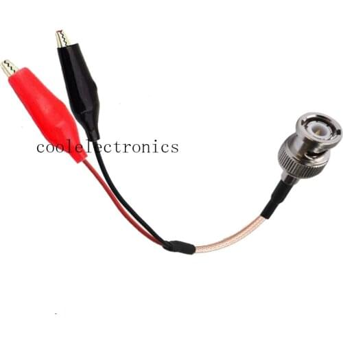 RG316 BNC Plug Male to Dual Alligator Clip Test Connector Pigtail Cable 30/50cm 1/2/3/5/10m