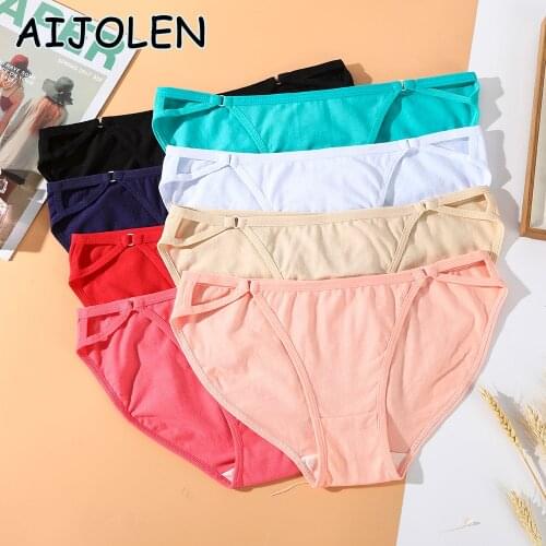 AIJOLEN Sexy Cotton Underwear Low-Waist Ladies Thong and G String Large Size Womens Underwear Underpants for Women Briefs