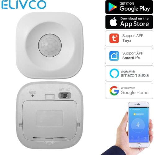 Tuya Smart WIFI PIR Motion Sensor Smart Home Human Body Sensor Infrared Detector Alarm System Works With Tuya SmartLife APP