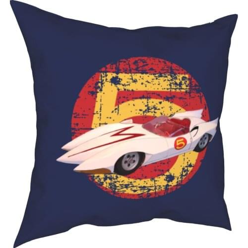 Mach 5 Distressed Platz Kissen Fall Speed Racer Anime Kissen Abdeckung Vintage Decor Kissenbezug für Home 18