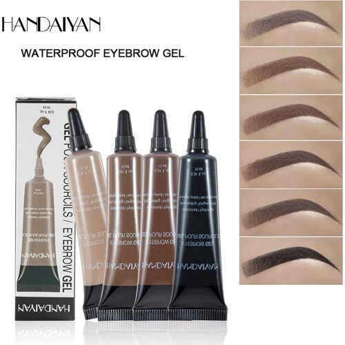 HANDAIYAN Waterproof 3D Liquid Eyebrow Cream Long-lasting Eyebrow Tint Makeup Air-cushion Dye Eye Brows Gel With Brush