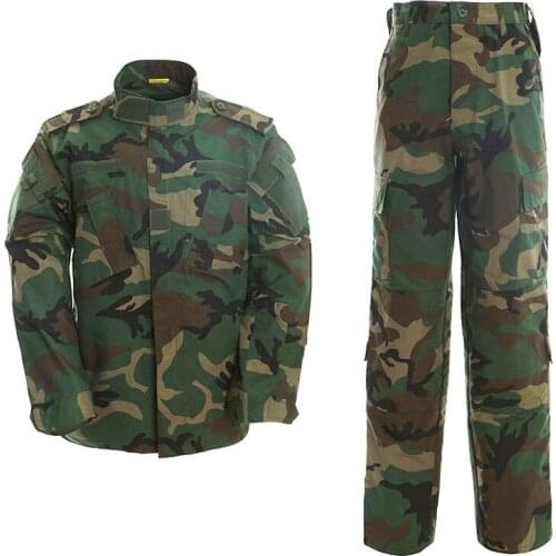 Military Tactical Uniform Woodland Camo Camouflage ACU Combat Shirt + Pants US Army Clothing Suit Airsoft Hunting Soldier Gear