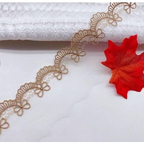 High Quality Bow Flower Cotton Embroidered Lace Sewing Furnishing Garment Accessories DIY Handmade Craft Materials