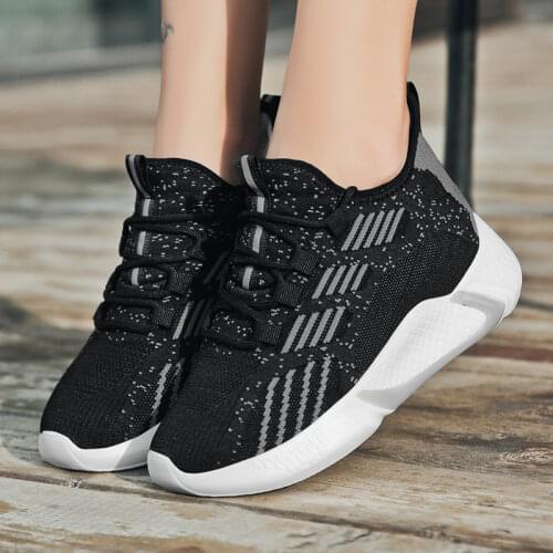 2020 New Designers Mesh Breathable Running Shoes Women Outdoor Walking Shoes Woman Fashion Sneakers Ladies Jogging Heighten 8cm