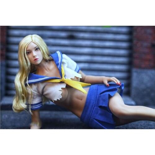 1/6 Lady Clothes Student Uniform Outfit for 12" PH Action Figure Body