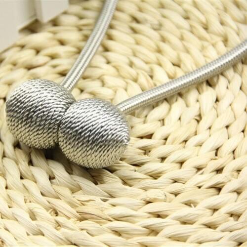 1PC Magnetic Curtain Ball Hooks Rope Buckle Tie Backs Holdbacks Home Decorative