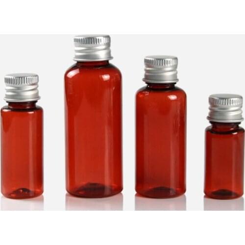 100pcs/lot Empty Squeeze Jar Multifunctional Makeup Container Bottle Plastic Travel brown Empty Save Space