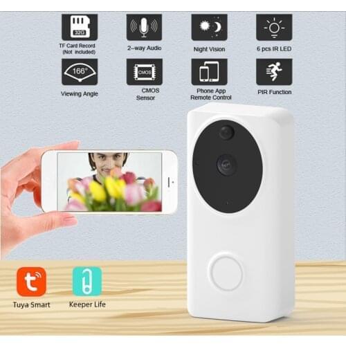 2020 New Arrival Home Security Audio Intercom WIFI Doorbell suport MAX 32GB TF Card+PIR function