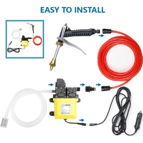 12V 120W Car Sprayer High Pressure Car Washer Water Pump Kit Auto Wash Pump Set