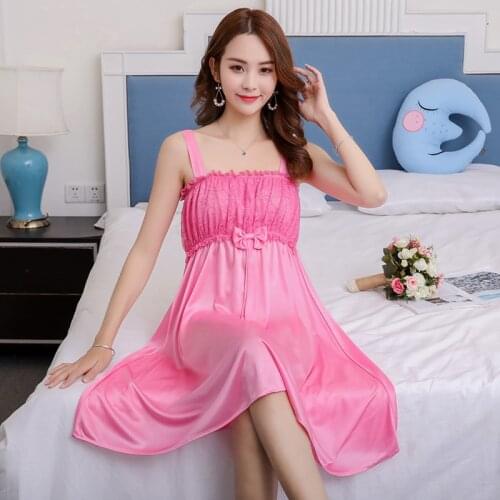 Babydoll Negligee Women Nightgown Sexy Lace Sleepwear Spaghetti Strap Loungewear Nightwear Sleepwear Night shirts Lingerie Dress