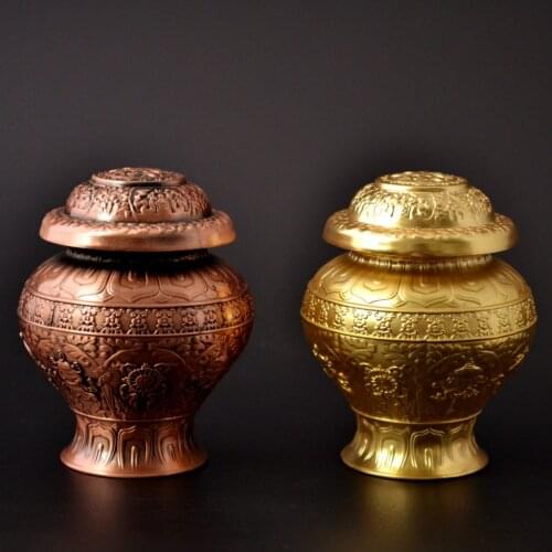 Tantric Buddhism Supplies Fantastic delicate Eight Auspicious Symbols Treasured Vase Temple Solemn Ceremony Holy Water Bottle