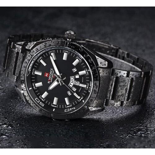 NAVIFORCE Brand Bussiness Luxury Men Watch Fashion Quartz Watch Mens Military Week Display Wristwatch Clock Relogio Masculino
