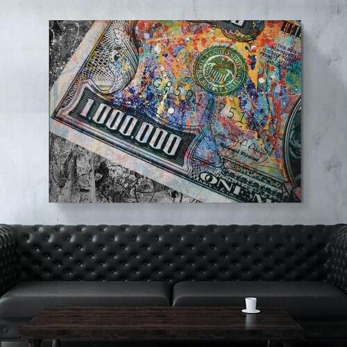 Home Decor Canvas US Dollar Painting Pictures Cash Wall Art HD Prints Money Modular Vintage Poster Nordic Frame For Living Room